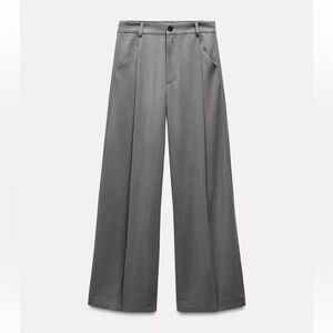💟Stylish Gray Wide-Leg Trousers